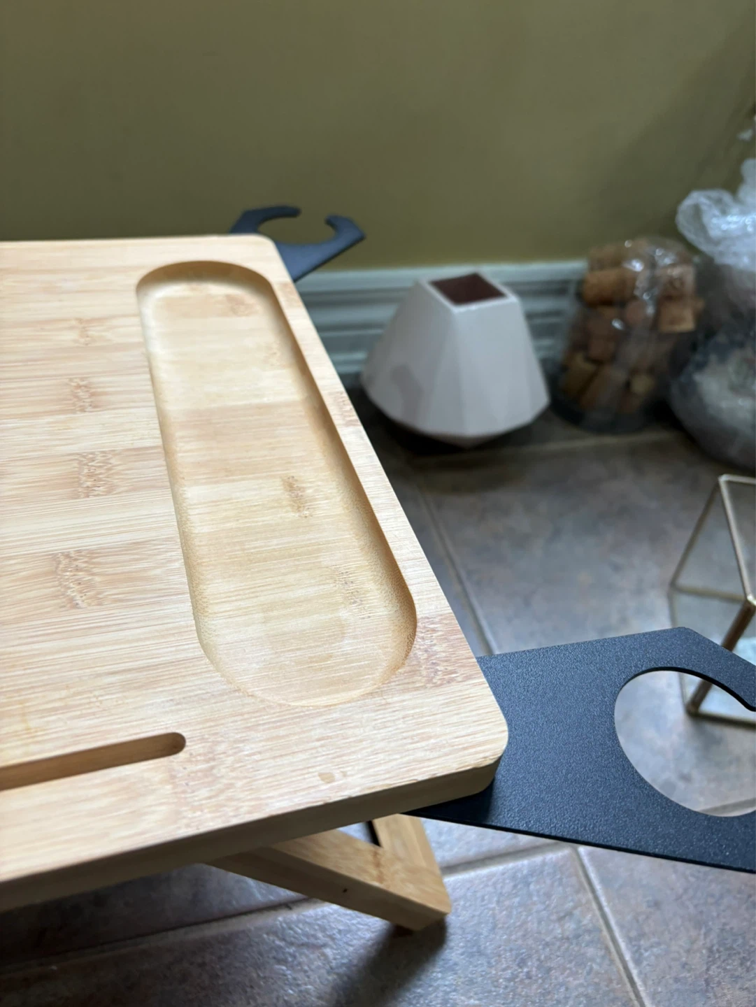 Picnic wine Table Portable, Foldable Table Bamboo Snack Table - photo 5