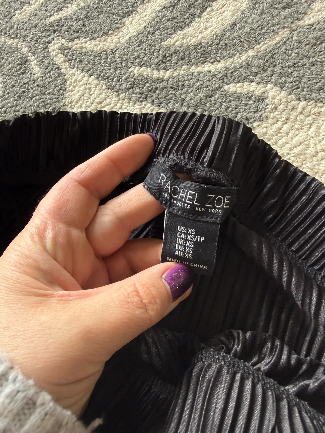 Rachel Zoe Black Pleated Wide Leg Pants XS - photo 3