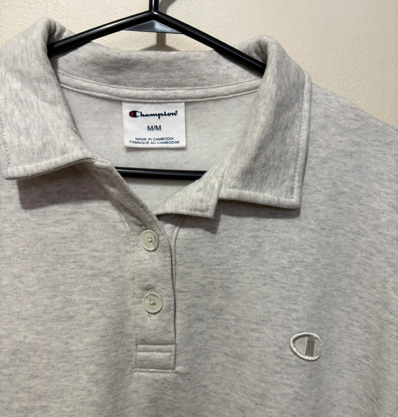 Champion Women's off white Polo Sweatshirt-M - photo 3