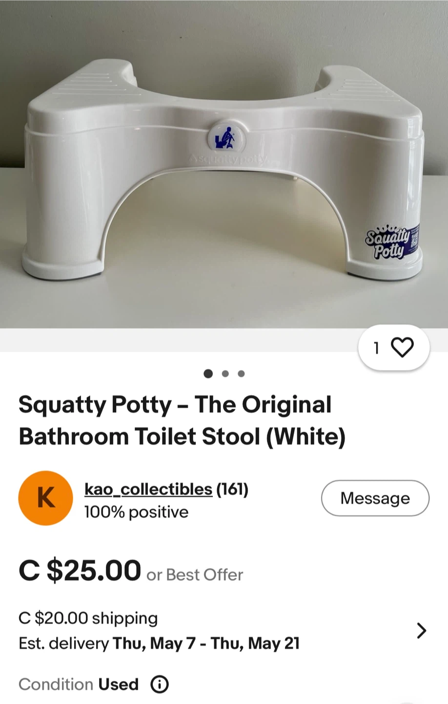 Squatty Potty 2.0 Base Toilet Stool (White) - photo 2