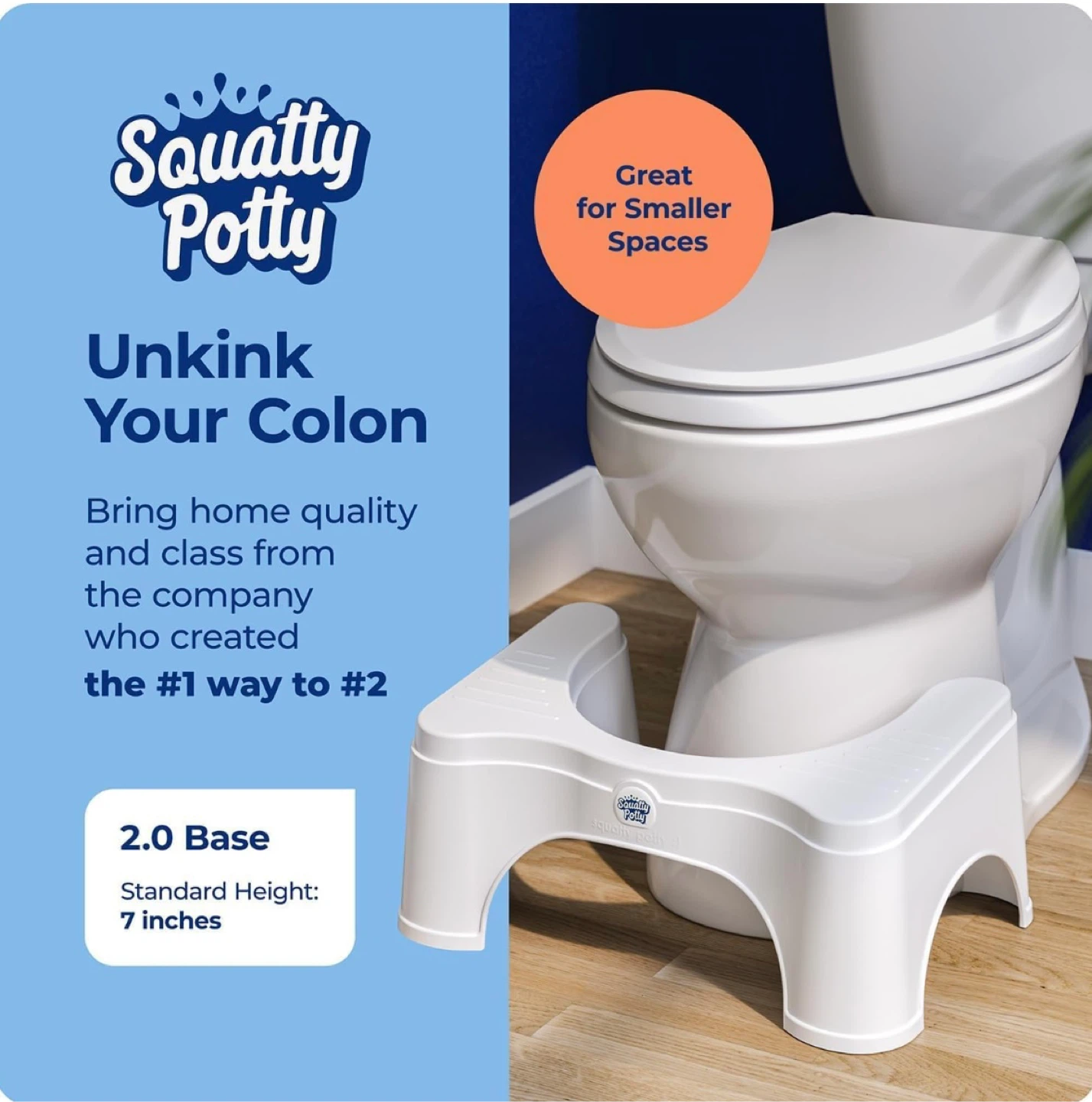 Squatty Potty 2.0 Base Toilet Stool (White) - photo 4