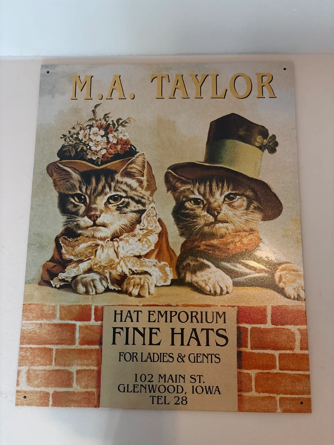M.A. Taylor Hat Emporium Sign
