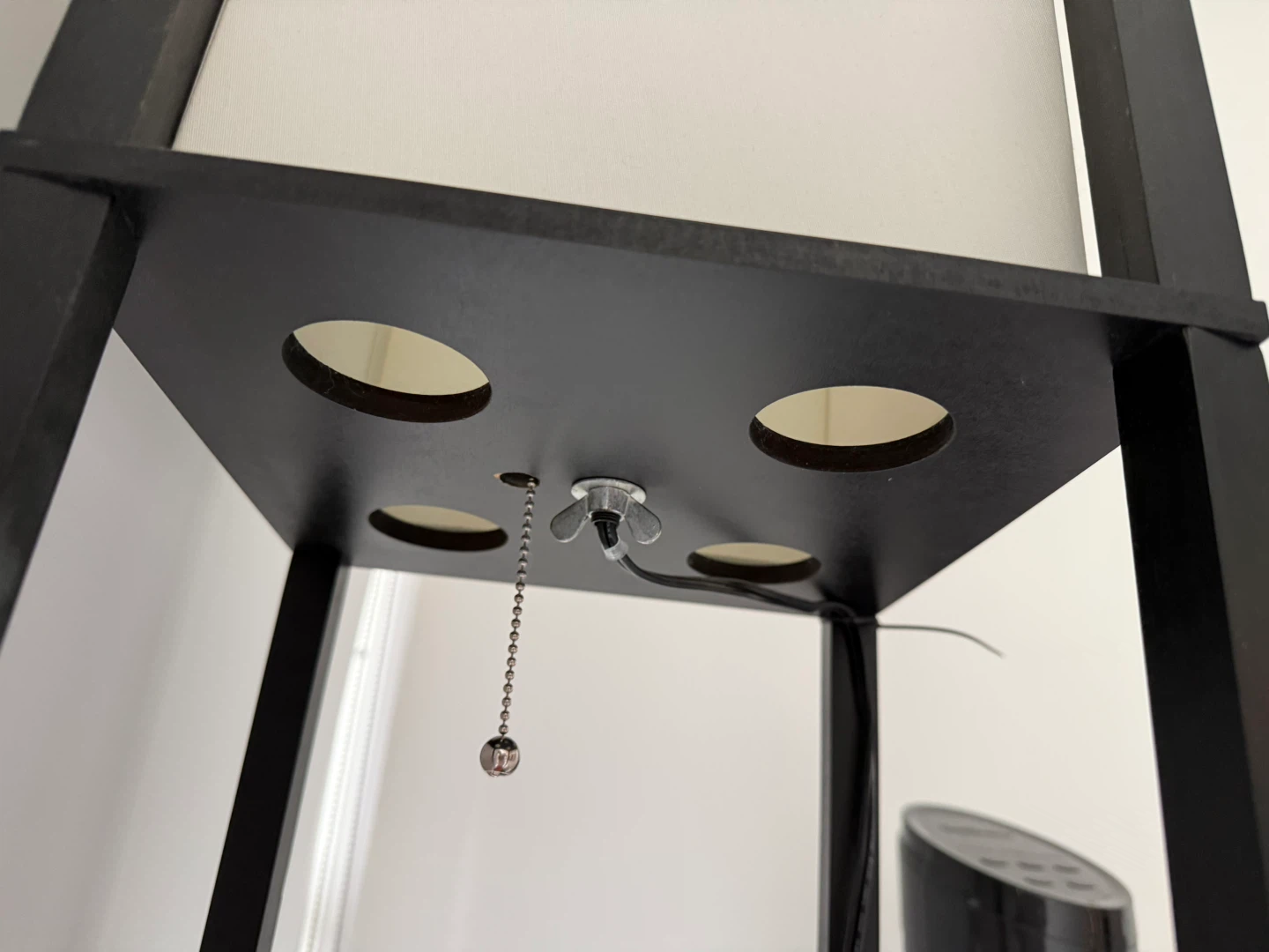 Black Floor Lamp with Shelves - photo 4