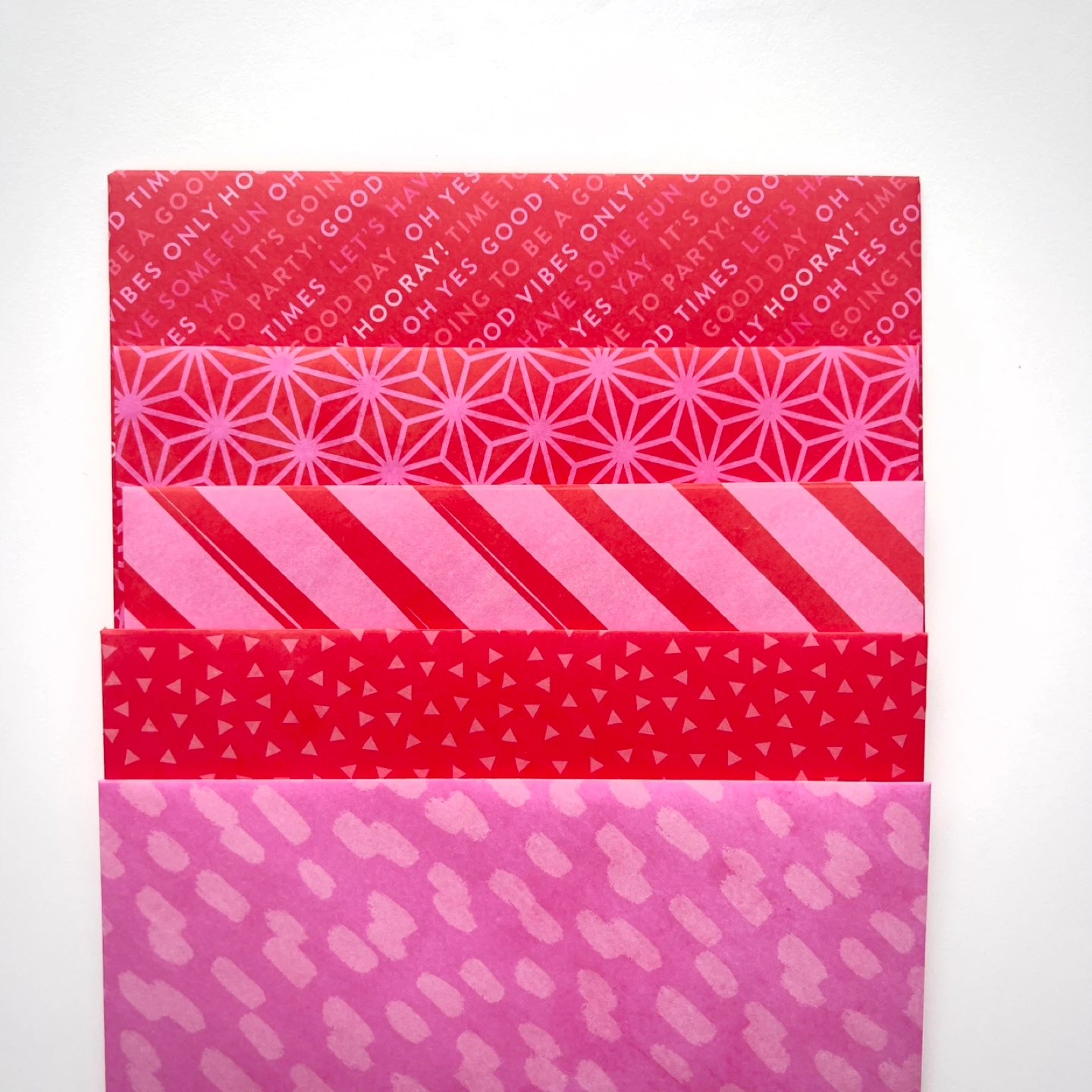 Handmade Red & Pink Envelope Set with Matching 5x7 Note Cards - photo 3