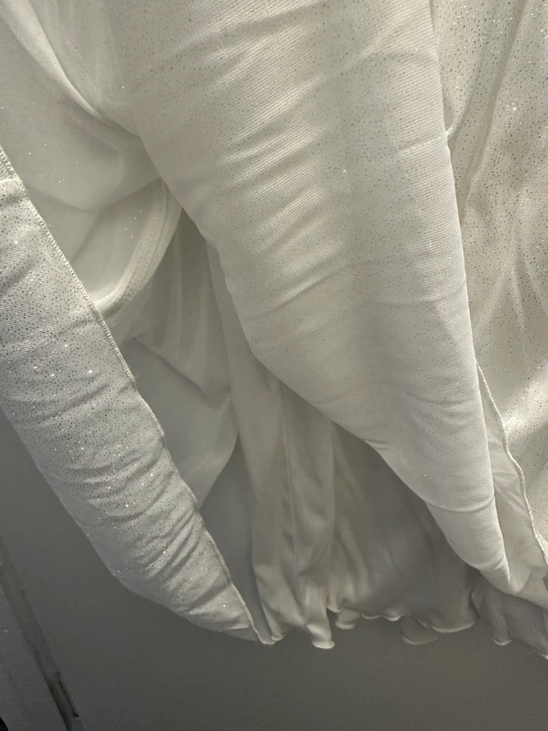 Alexa B Nites White Sparkle Gown Dress Size 10 - photo 3