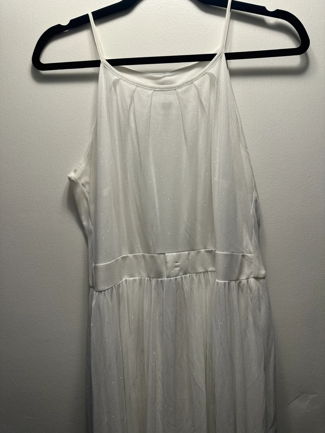 Alexa B Nites White Sparkle Gown Dress Size 10
