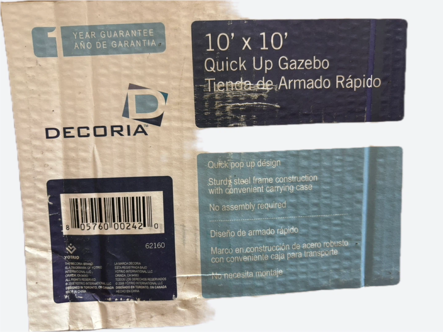 NEW 10' x 10' Decoria Quick Up Gazebo - photo 4