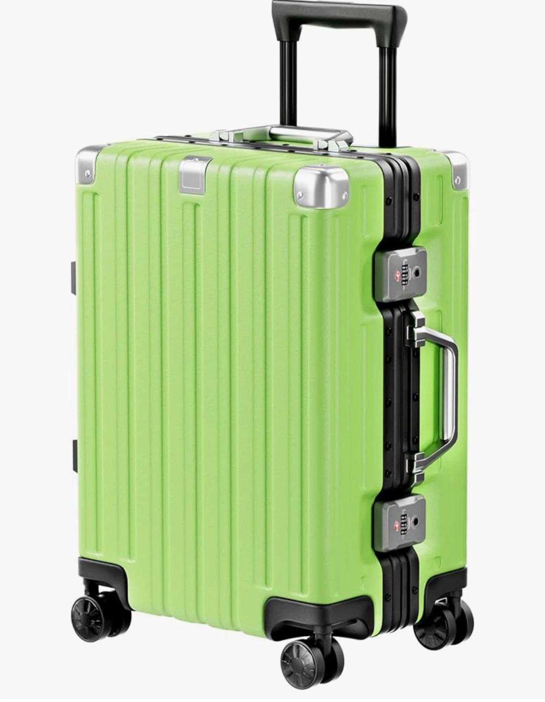 20 inch Green Hard-Shell Suitcase with TSA Lock