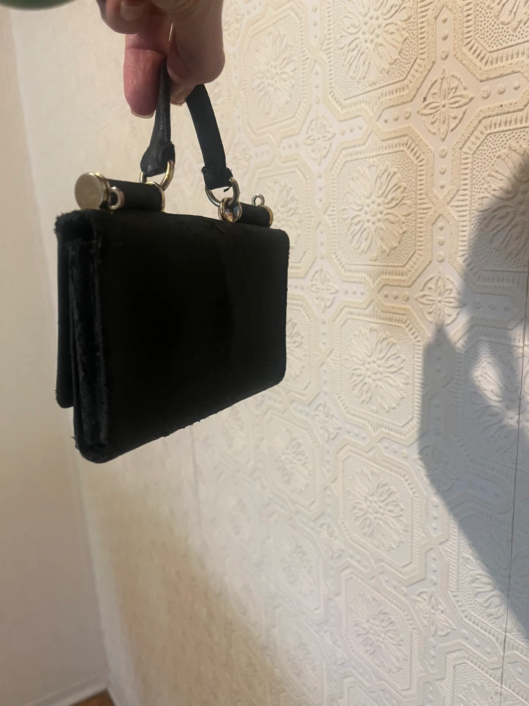 Roots Black mini bag can add strap or use as Wallet - photo 2
