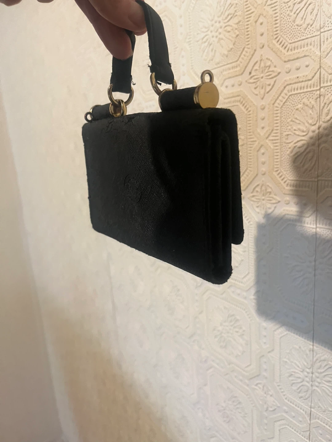 Roots Black mini bag can add strap or use as Wallet - photo 3