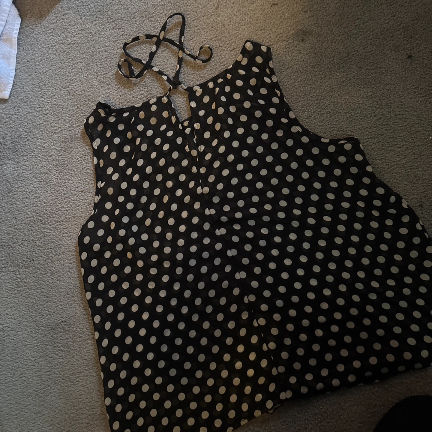 Black and White Polka Dot Sheer Blouse - photo 4