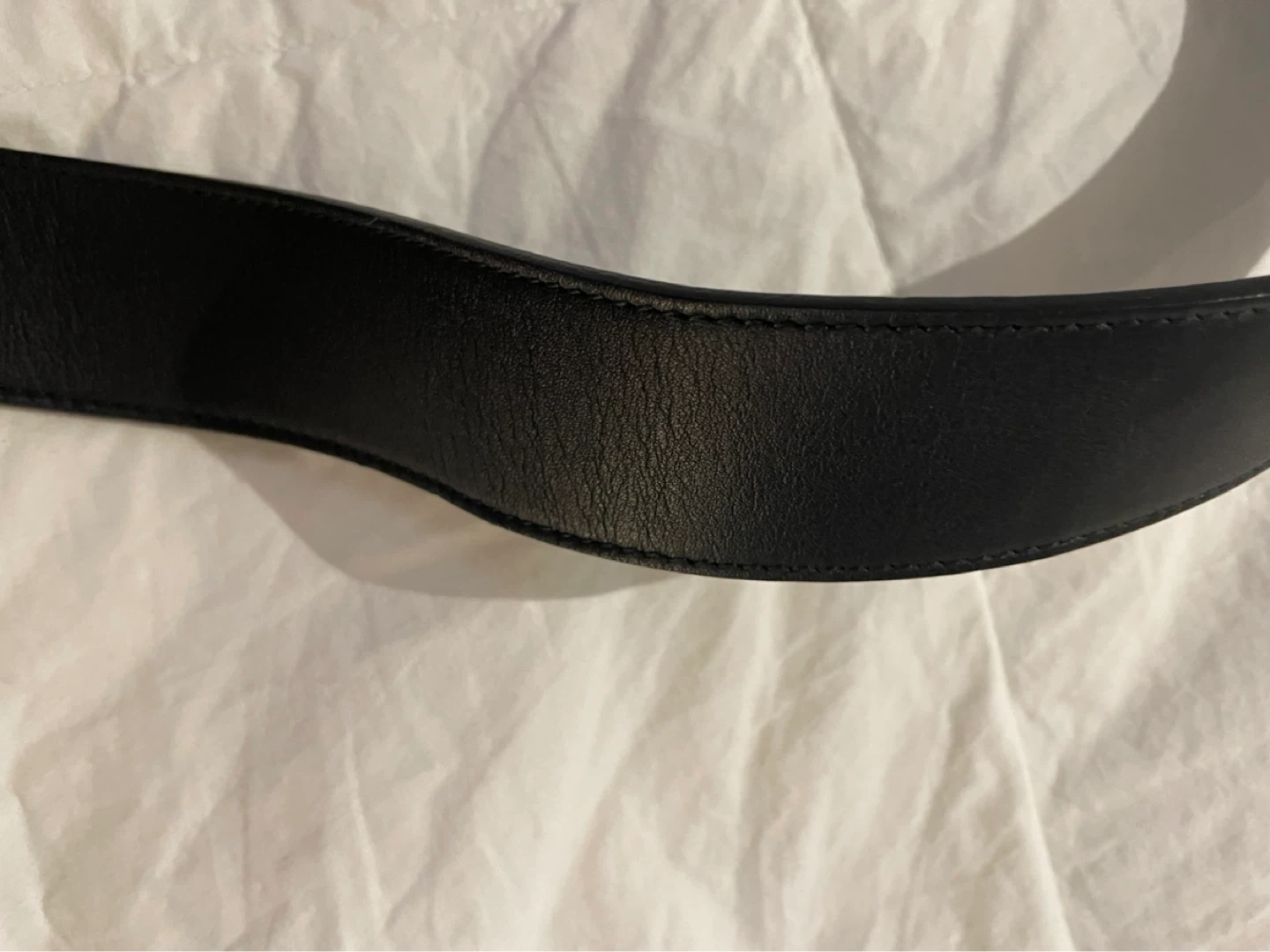 Gucci Black Leather Pearl Double G Belt - photo 3