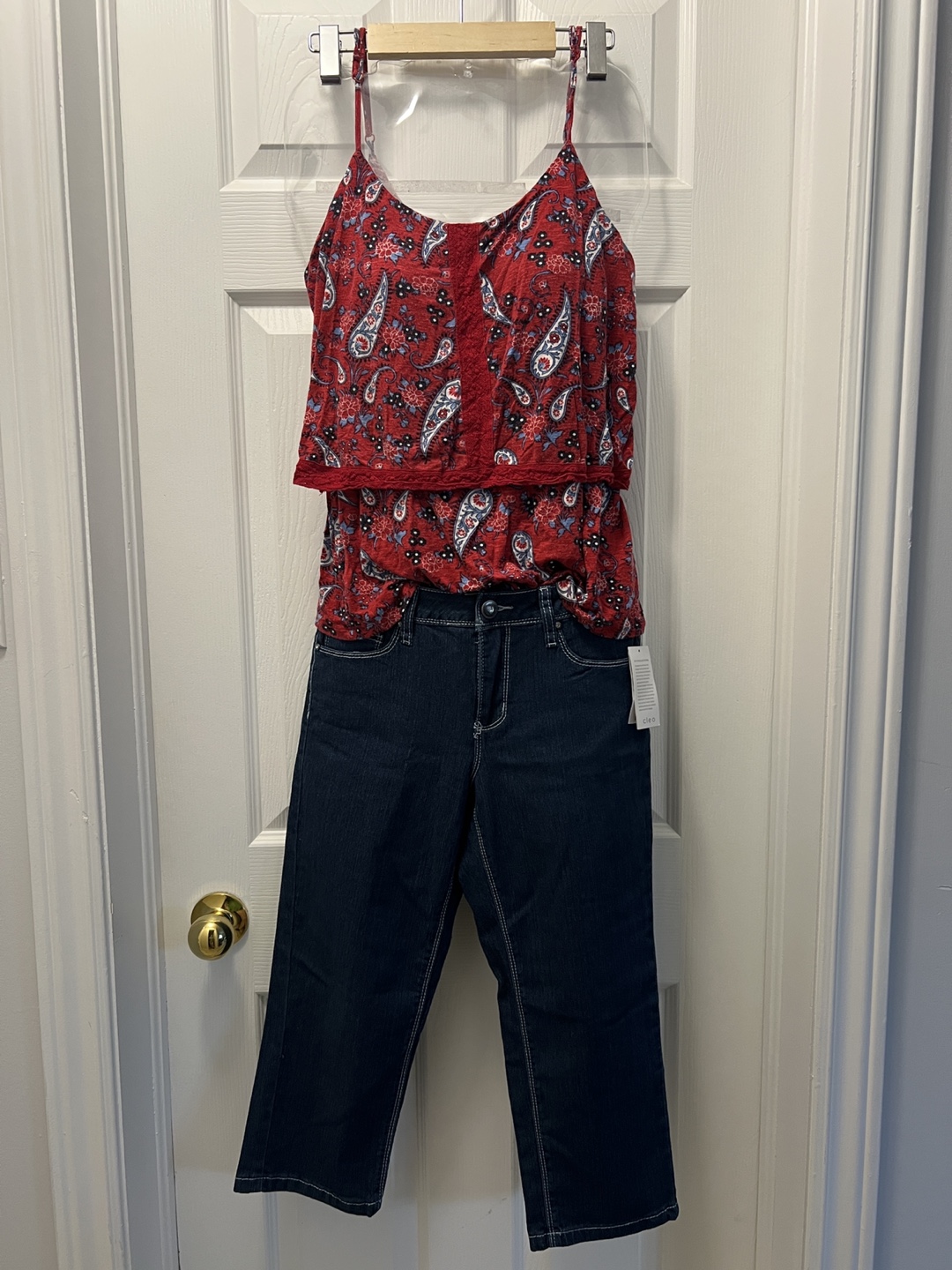 Cleo Blue Denim Jeans with Embellished Pockets