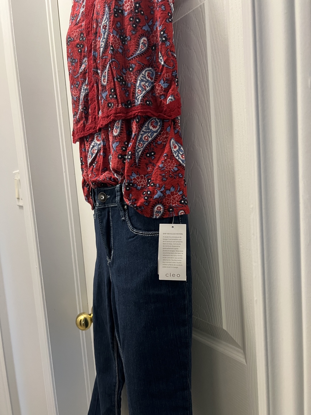 Cleo Blue Denim Jeans with Embellished Pockets - photo 2