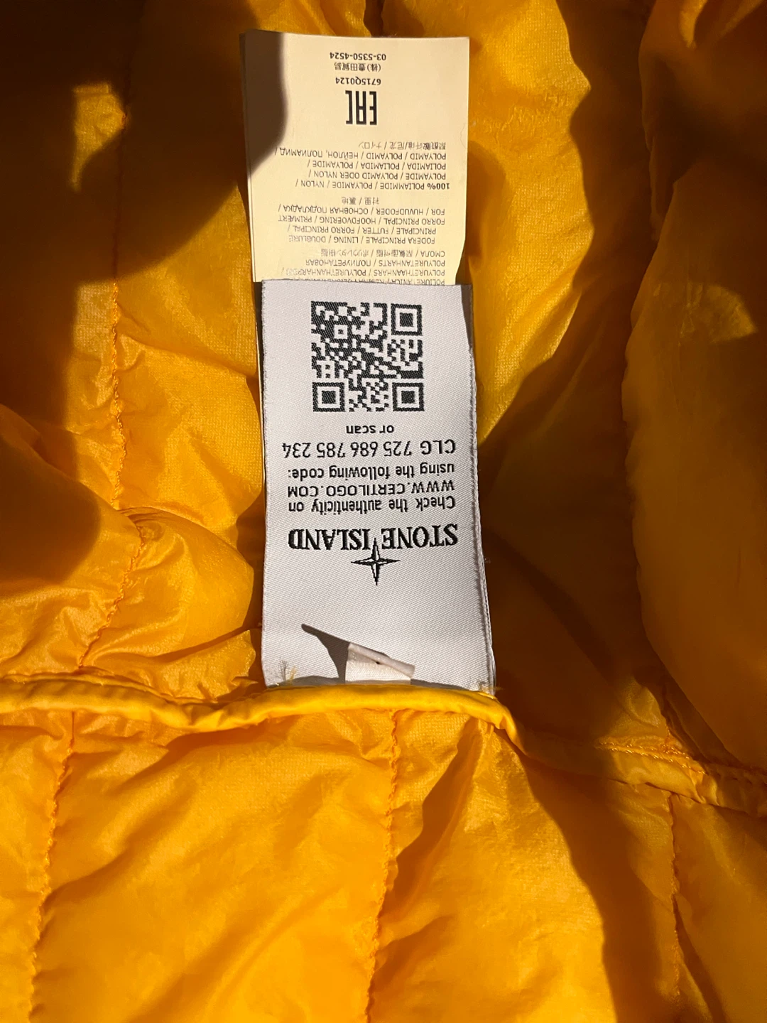 Stone Island Puffer Jacket - yellow - photo 3