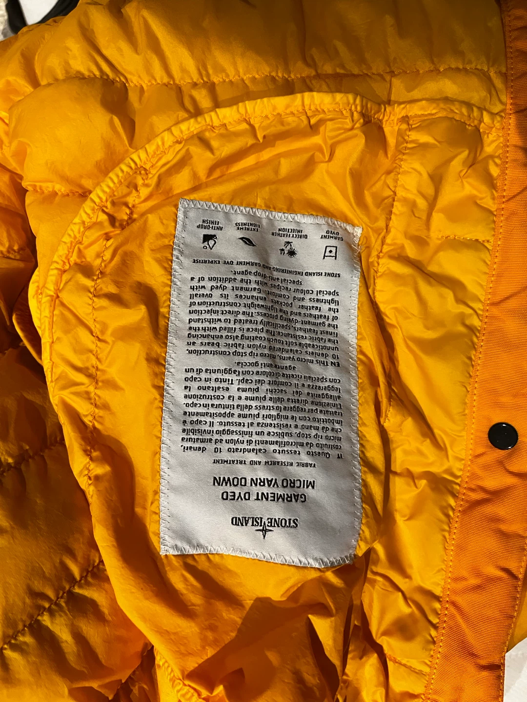 Stone Island Puffer Jacket - yellow - photo 4