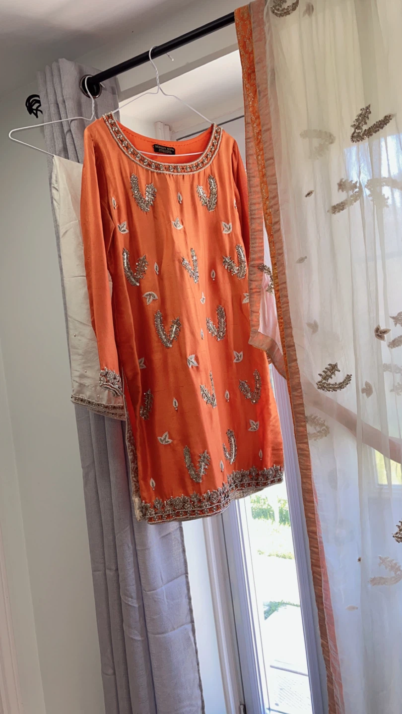Luxury raw silk 3 piece