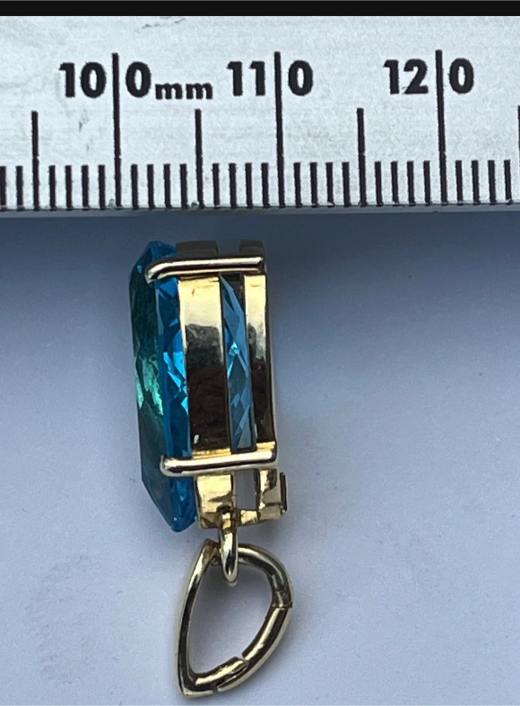 Teardrop Blue Topaz Pendant - photo 4