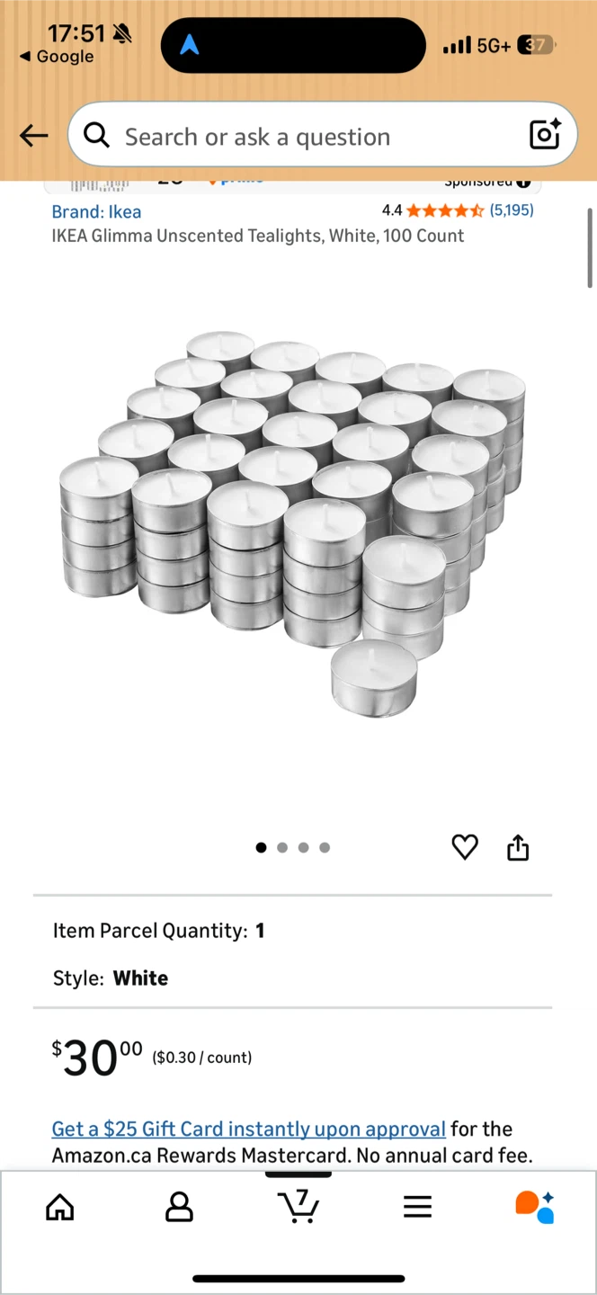 NEW - IKEA GLIMMA Unscented Tealight Candles - 100 Count