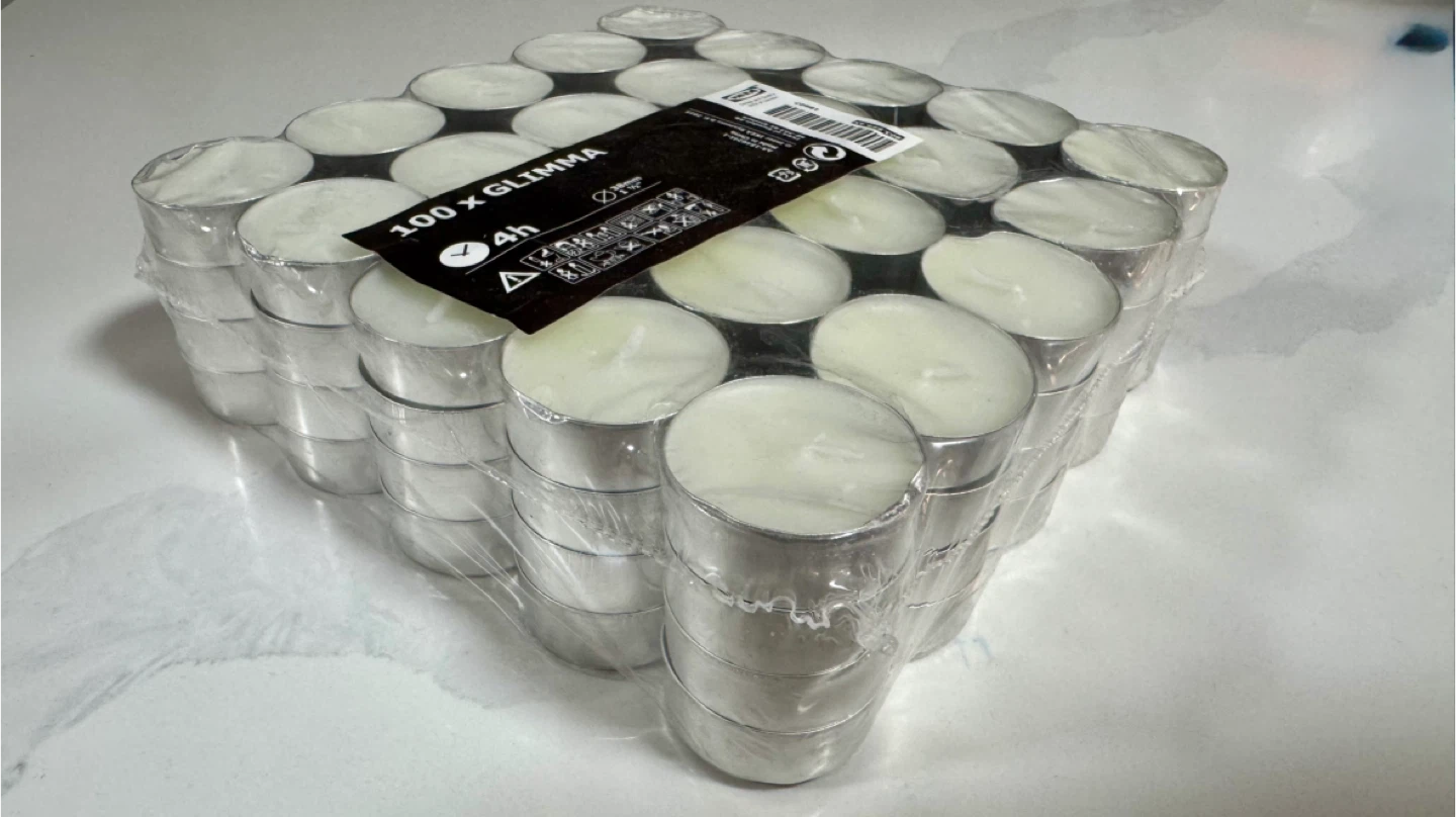 NEW - IKEA GLIMMA Unscented Tealight Candles - 100 Count - photo 2