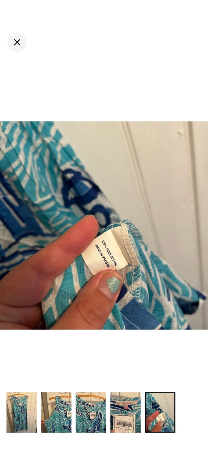 Barbara Gerwit Blue XLG Nautical Print Cotton Dress - photo 5