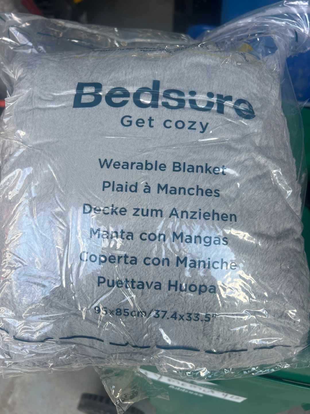 Bedsure Wearable Blanket Grey 95x85cm