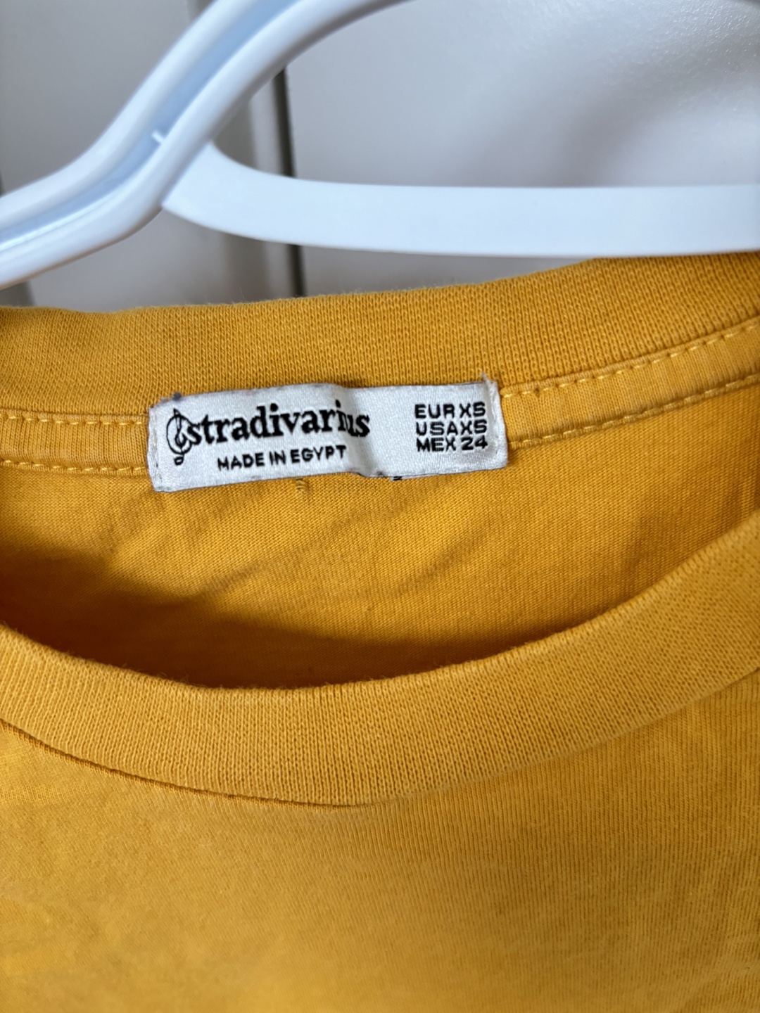 Stradivarius Yellow Cropped T-Shirt Size XS - photo 2