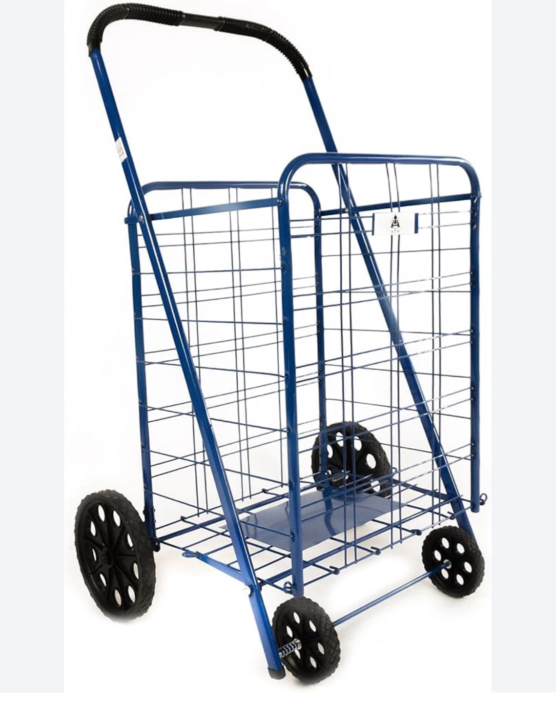 Blue Rolling Shopping Cart