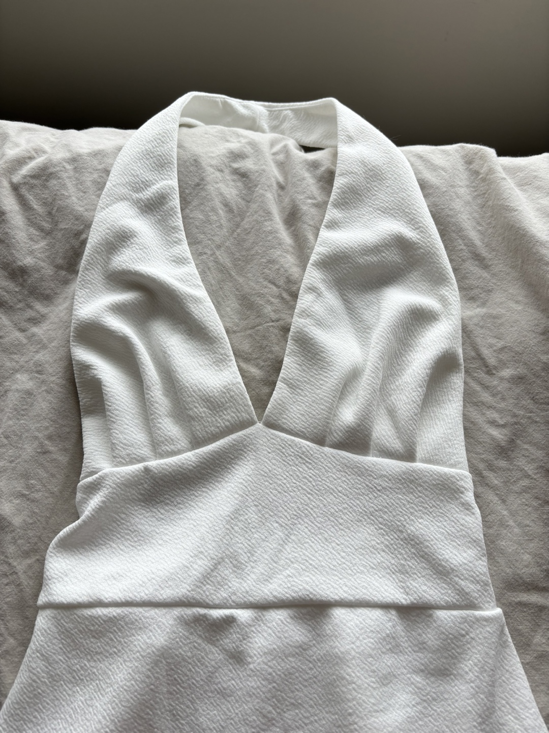 White Halter Neck Dress - photo 2