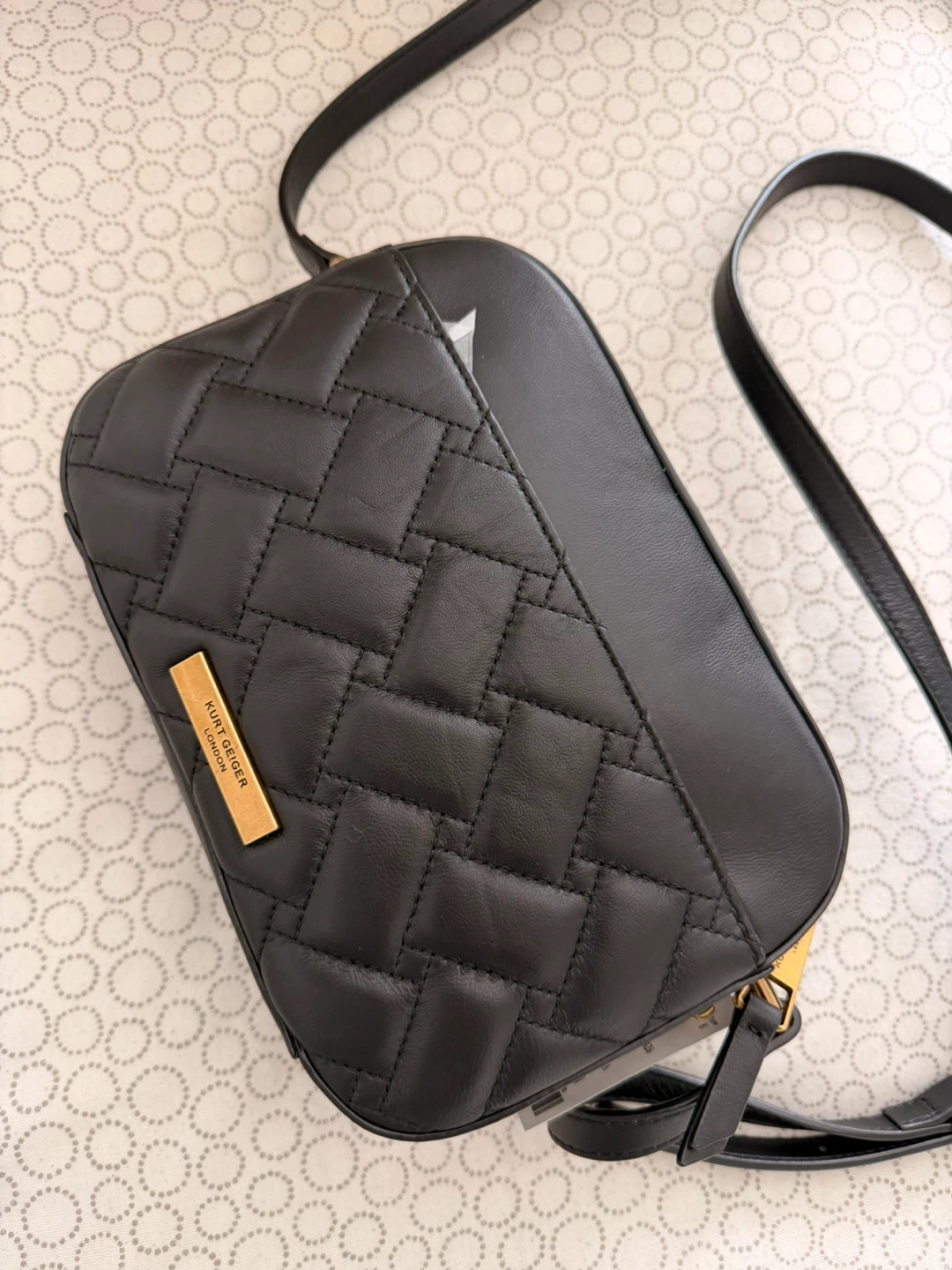 Kurt Geiger London Quilted Black Leather Crossbody Bag - photo 3