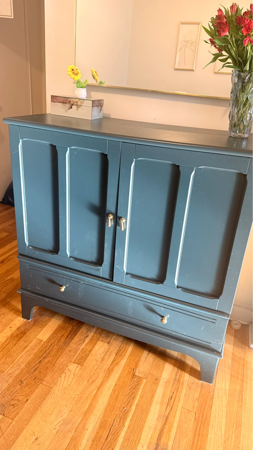IKEA Cabinet, dark blue-green, 40 1/8x39 3/4"