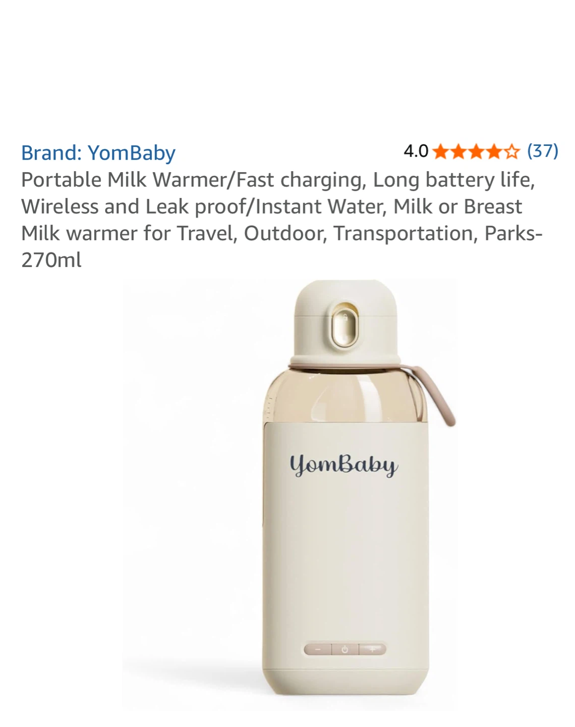 YomBaby Portable Milk Warmer 270ml