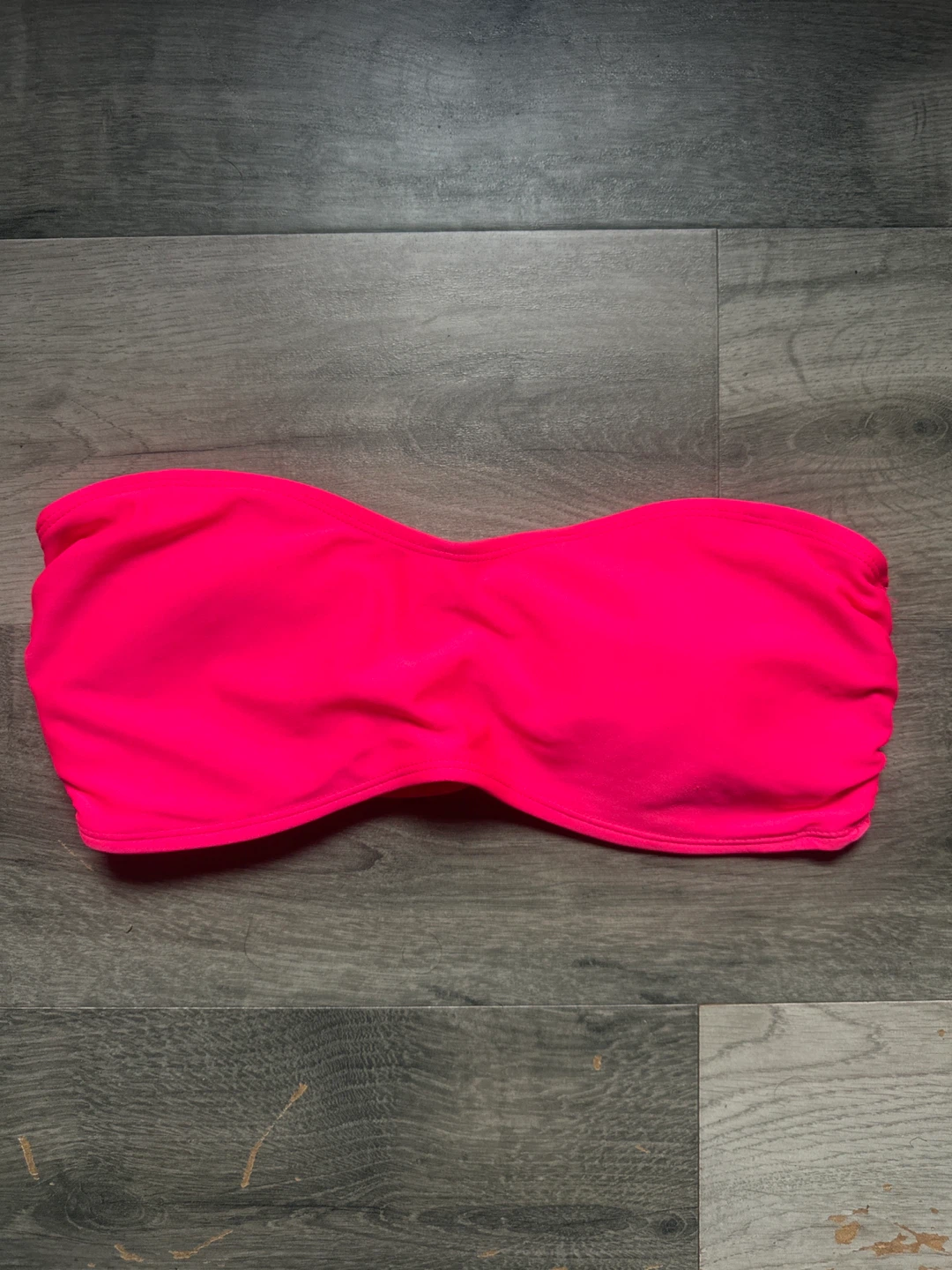 Pink Strapless Bikini Top
