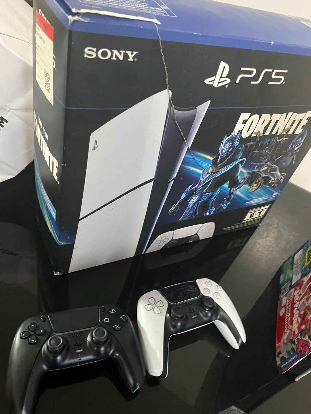 Sony PlayStation 5 PS5 Console with 2 Controllers & Fortnite - photo 4