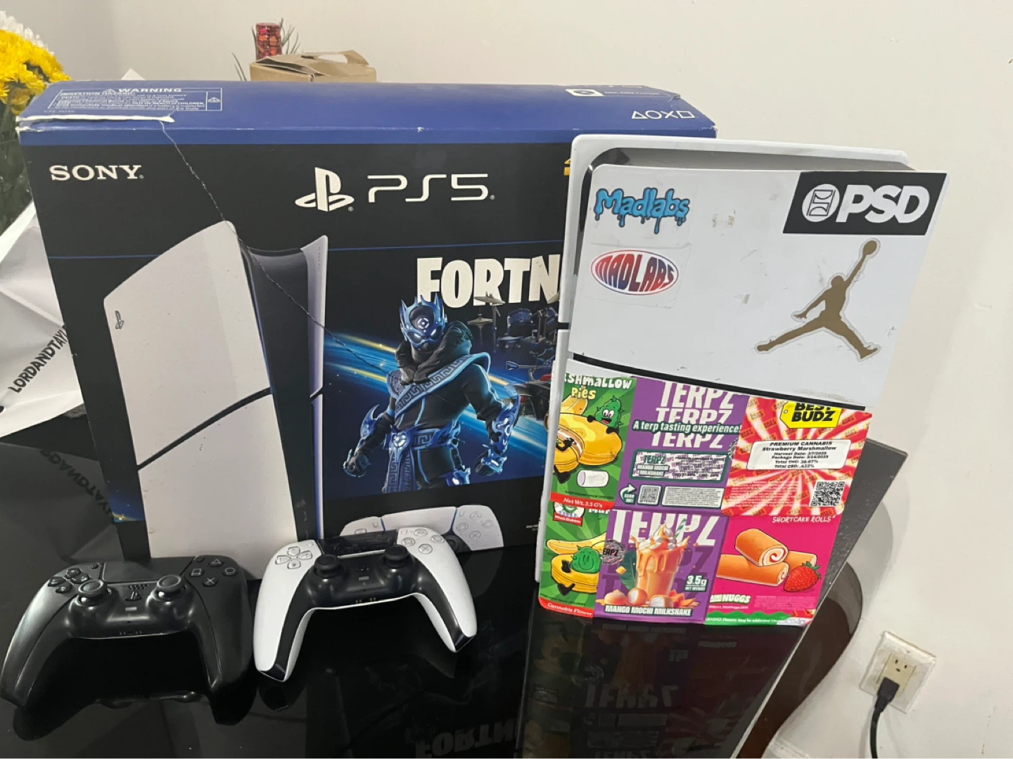Sony PlayStation 5 PS5 Console with 2 Controllers & Fortnite