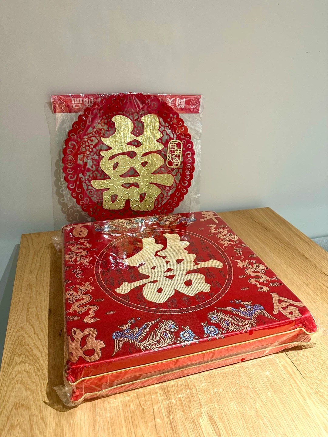 Chinese wedding tea ceremony double happiness cushions and decal - photo 4