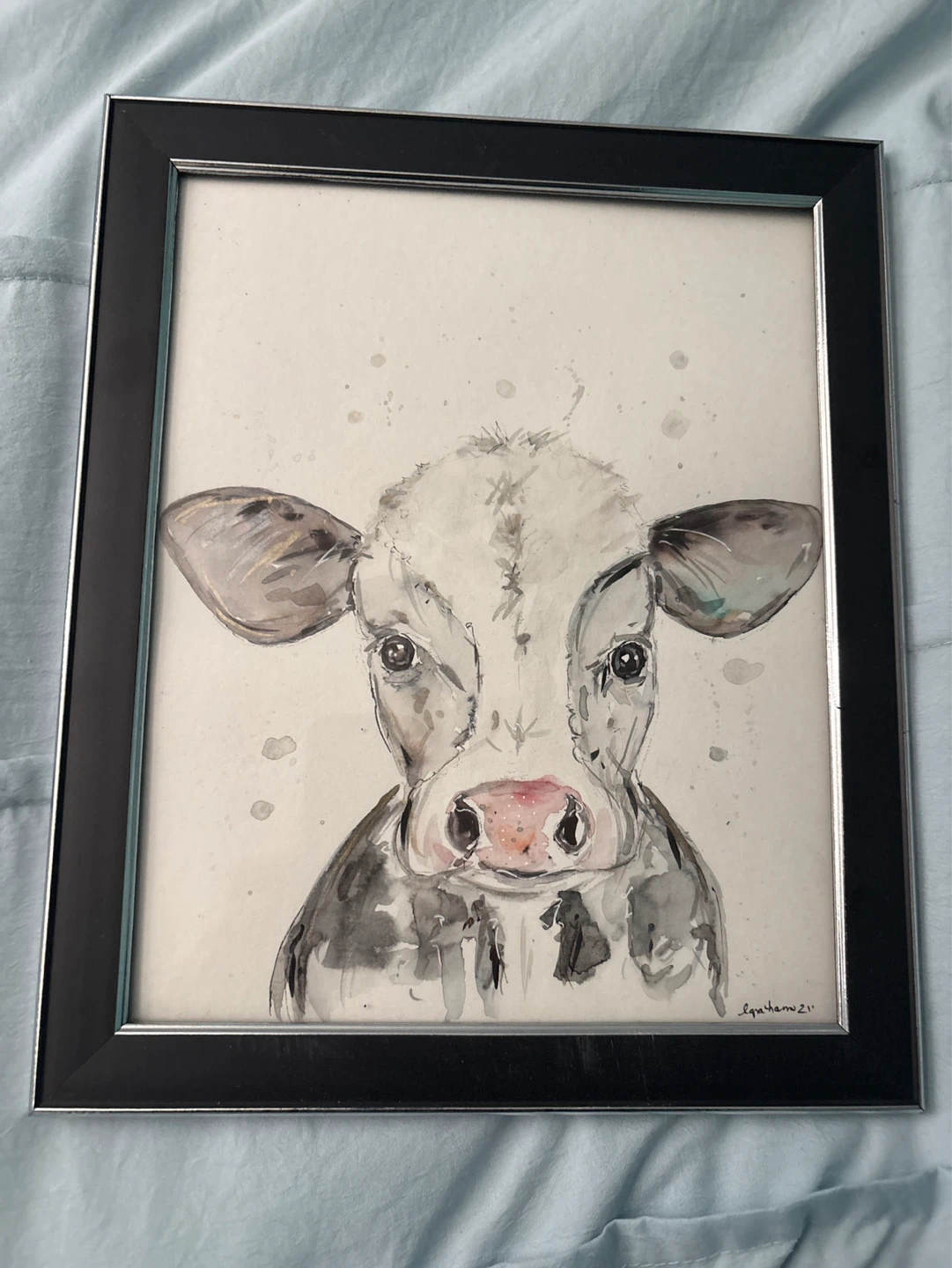 Framed Watercolour Farm Animal Art Prints (Set of 3)