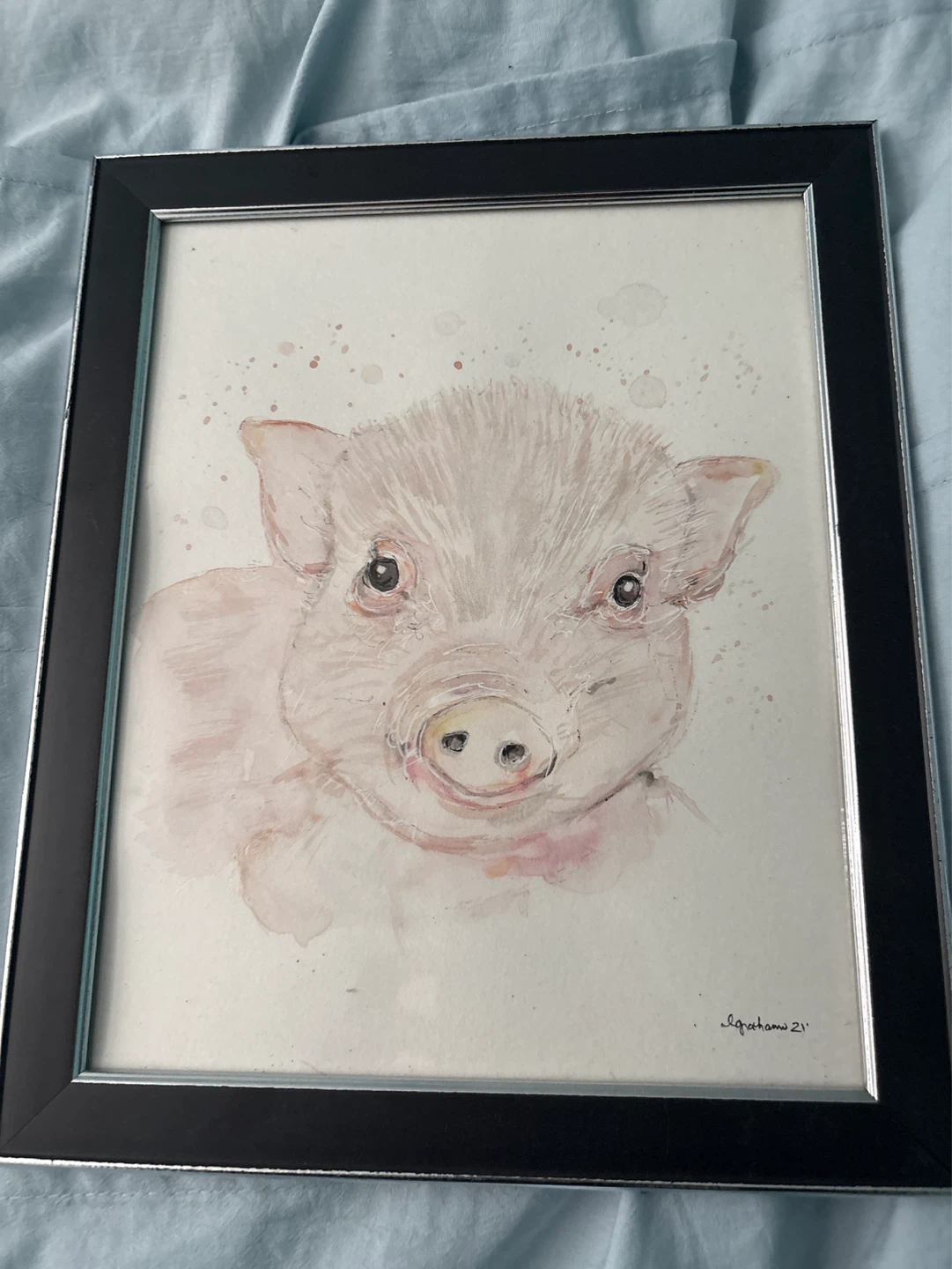 Framed Watercolour Farm Animal Art Prints (Set of 3) - photo 3