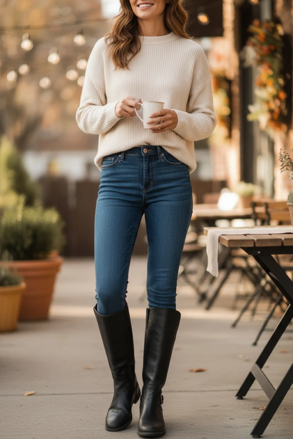 Timberland Black Leather Knee-High Boots with Buckle Detail - photo 5