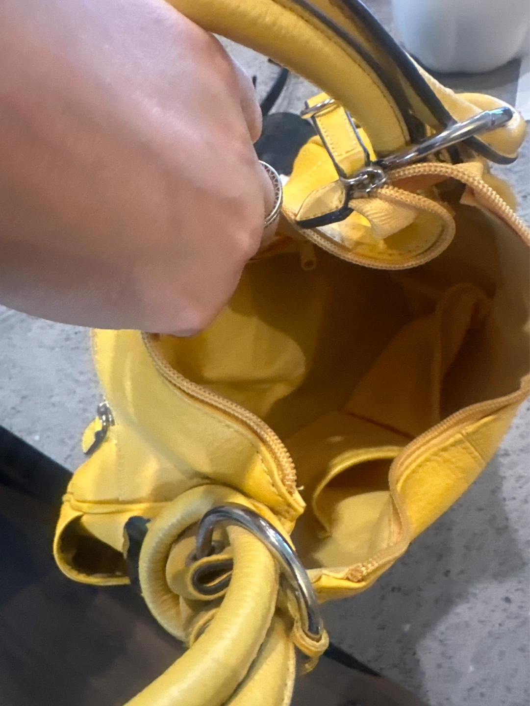 Yellow Leather Handbag - photo 3
