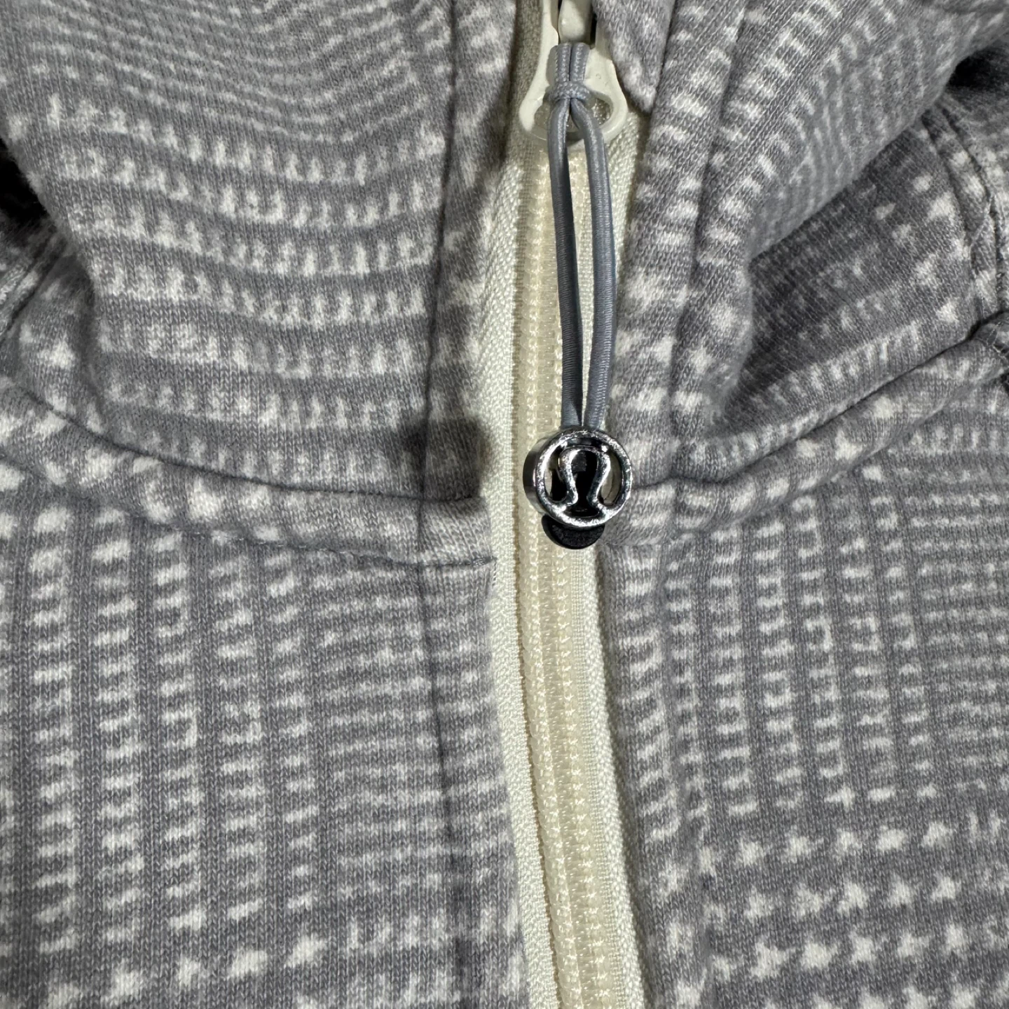 Lululemon Grey Plaid Zip-Up Scuba Hoodie Size 10 - photo 2