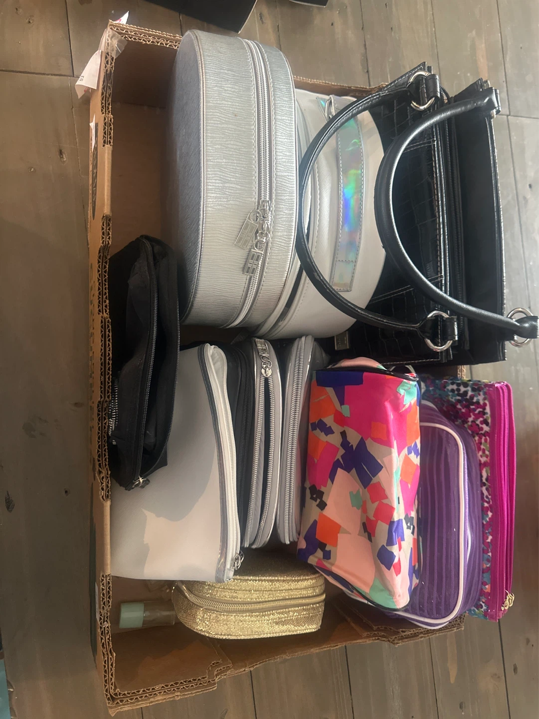 Assorted Makeup Bags and Train Case