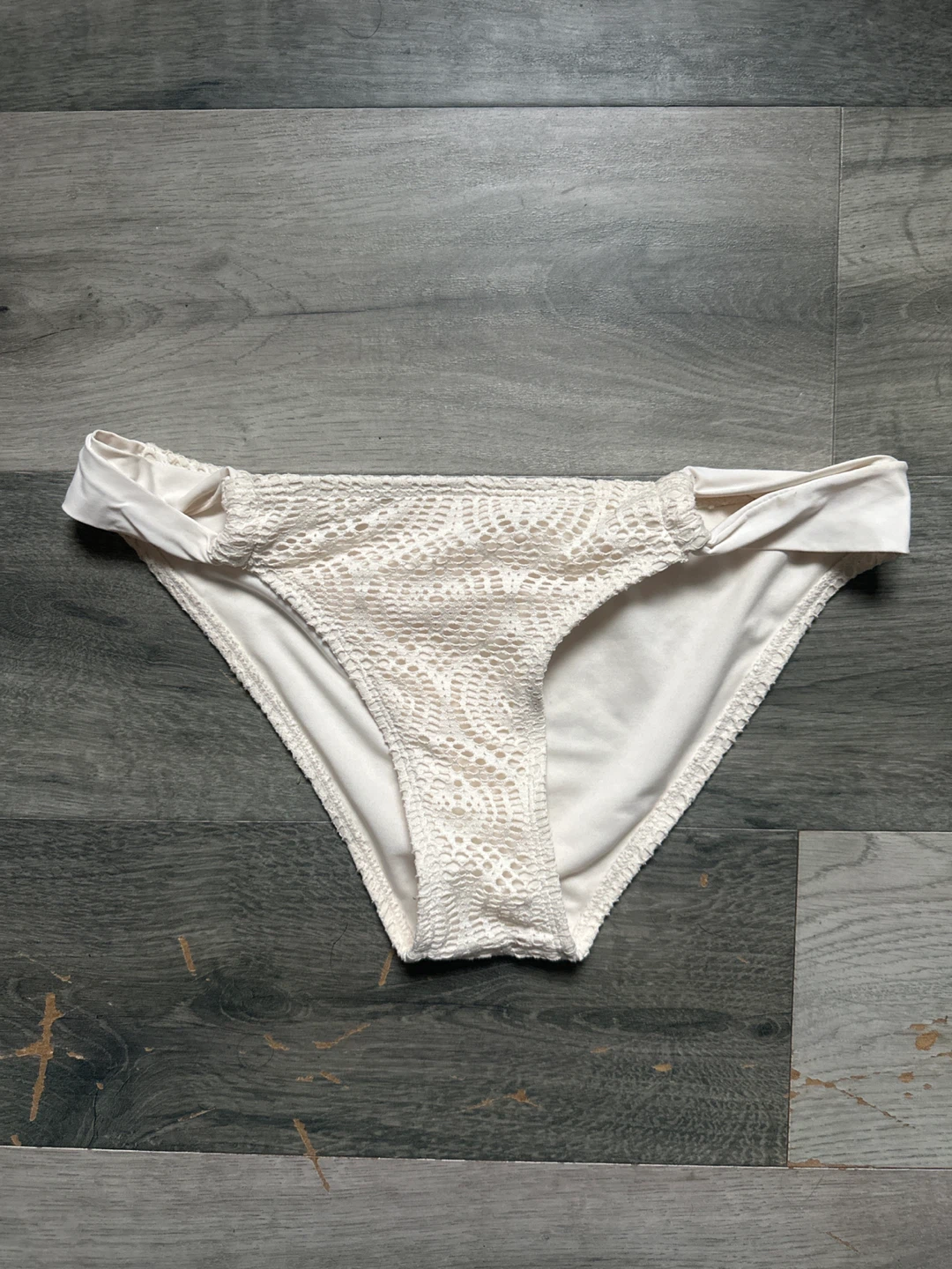 White Crochet Bikini Bottoms