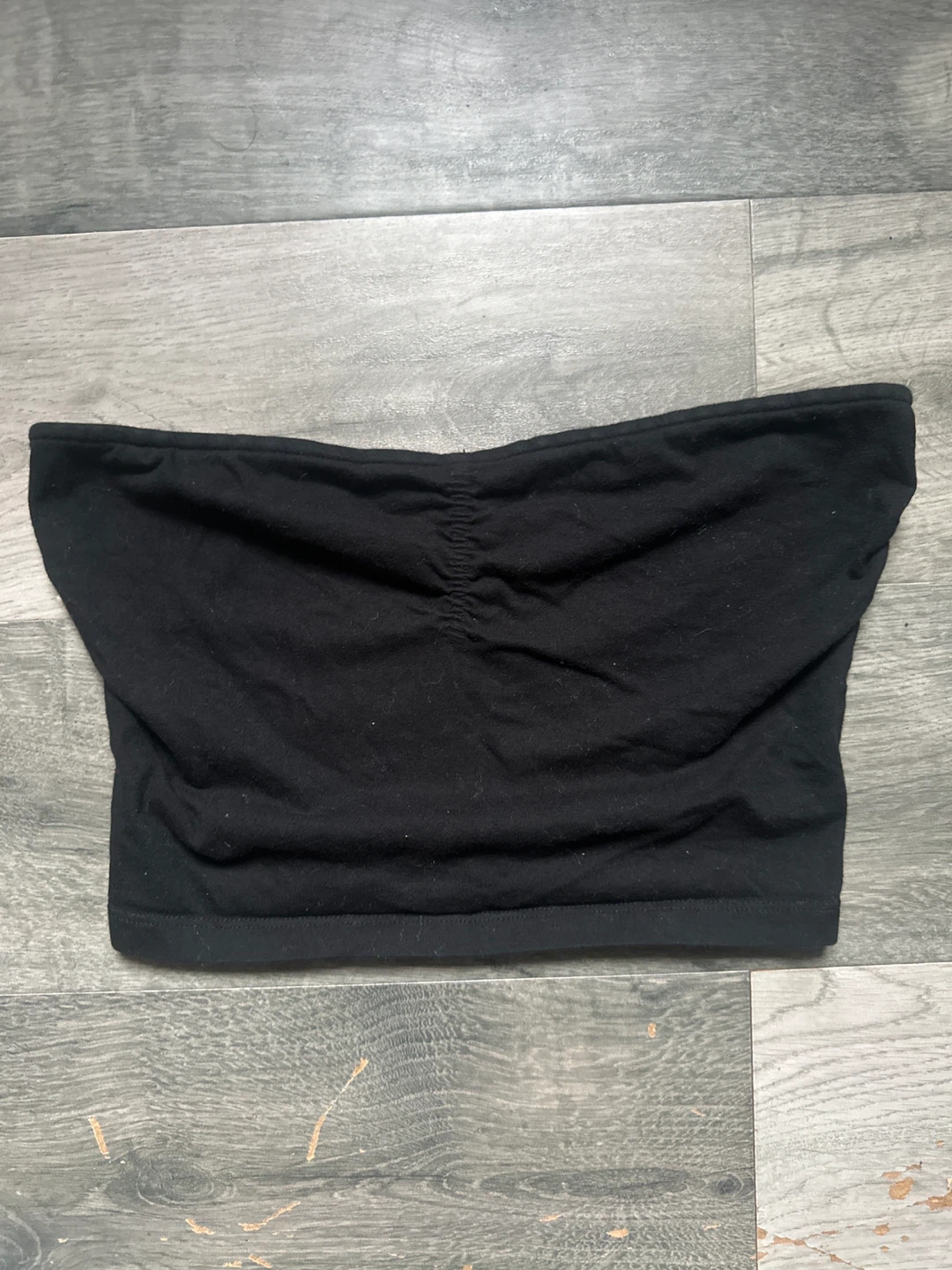Black crop Tube Top