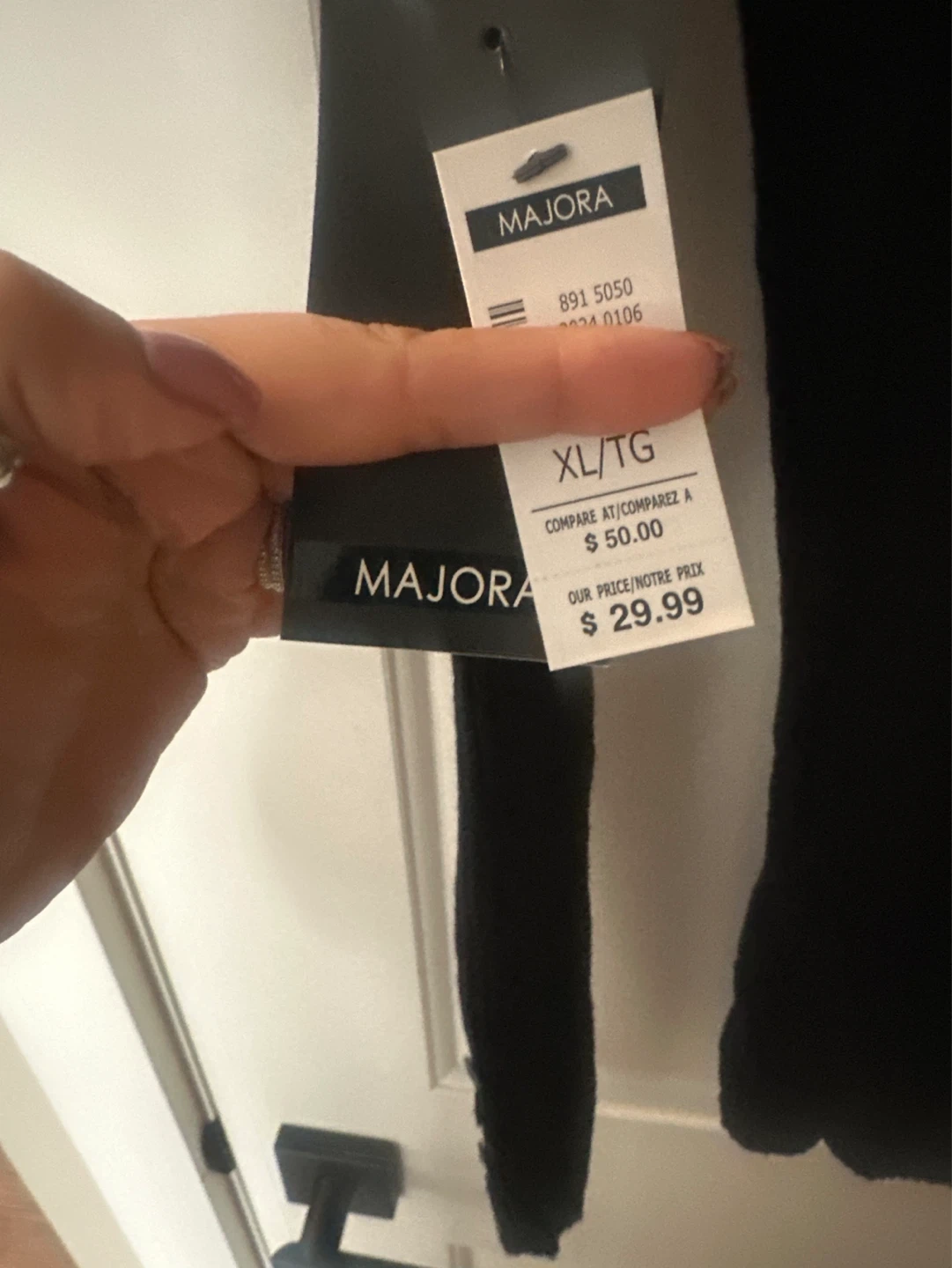 Majora Black Ribbed Turtleneck Sweater - XL/TG - photo 2
