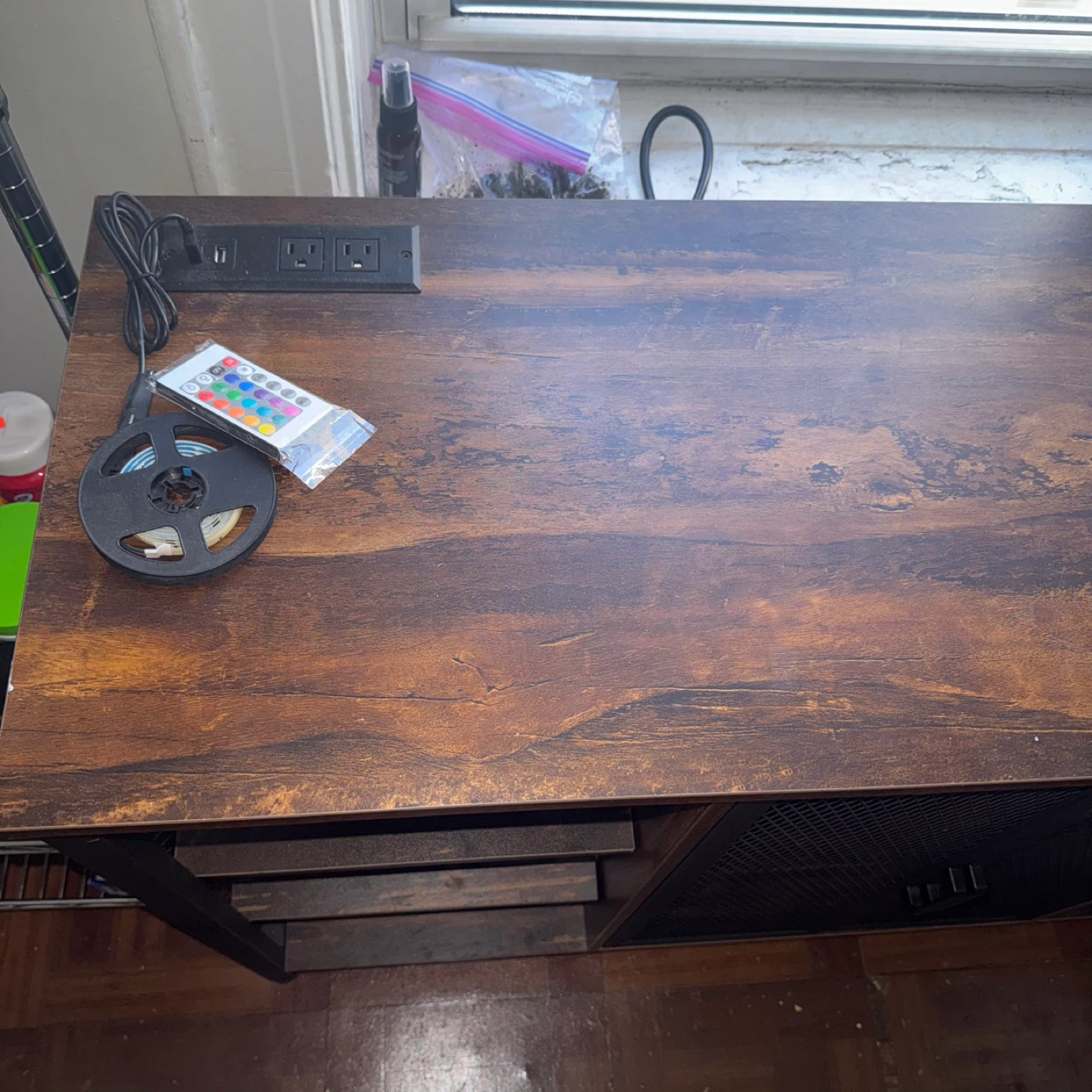 Rustic Wood Console Table with Storage - photo 3