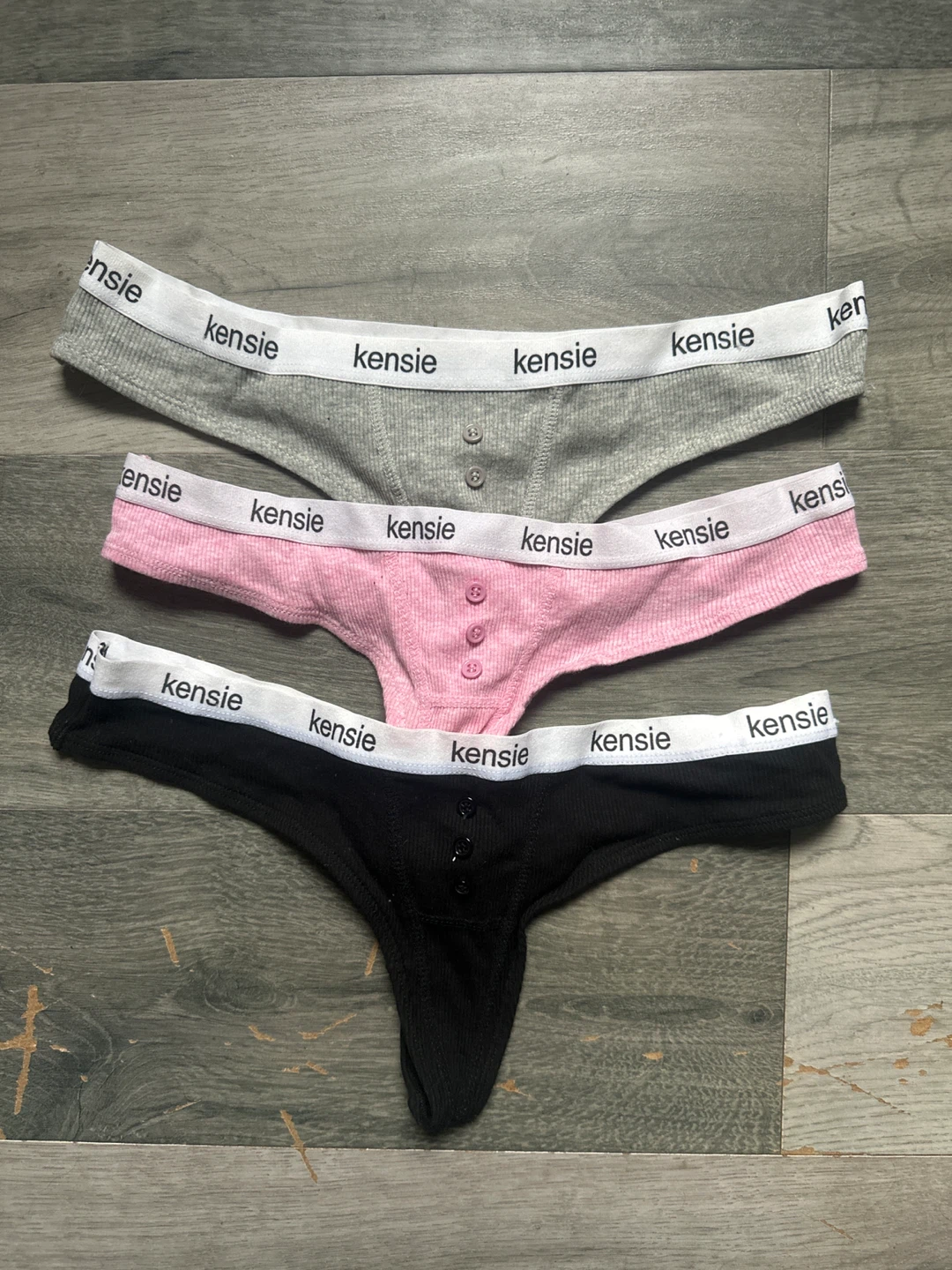 Kensie Women's Thong Underwear 3 Pack