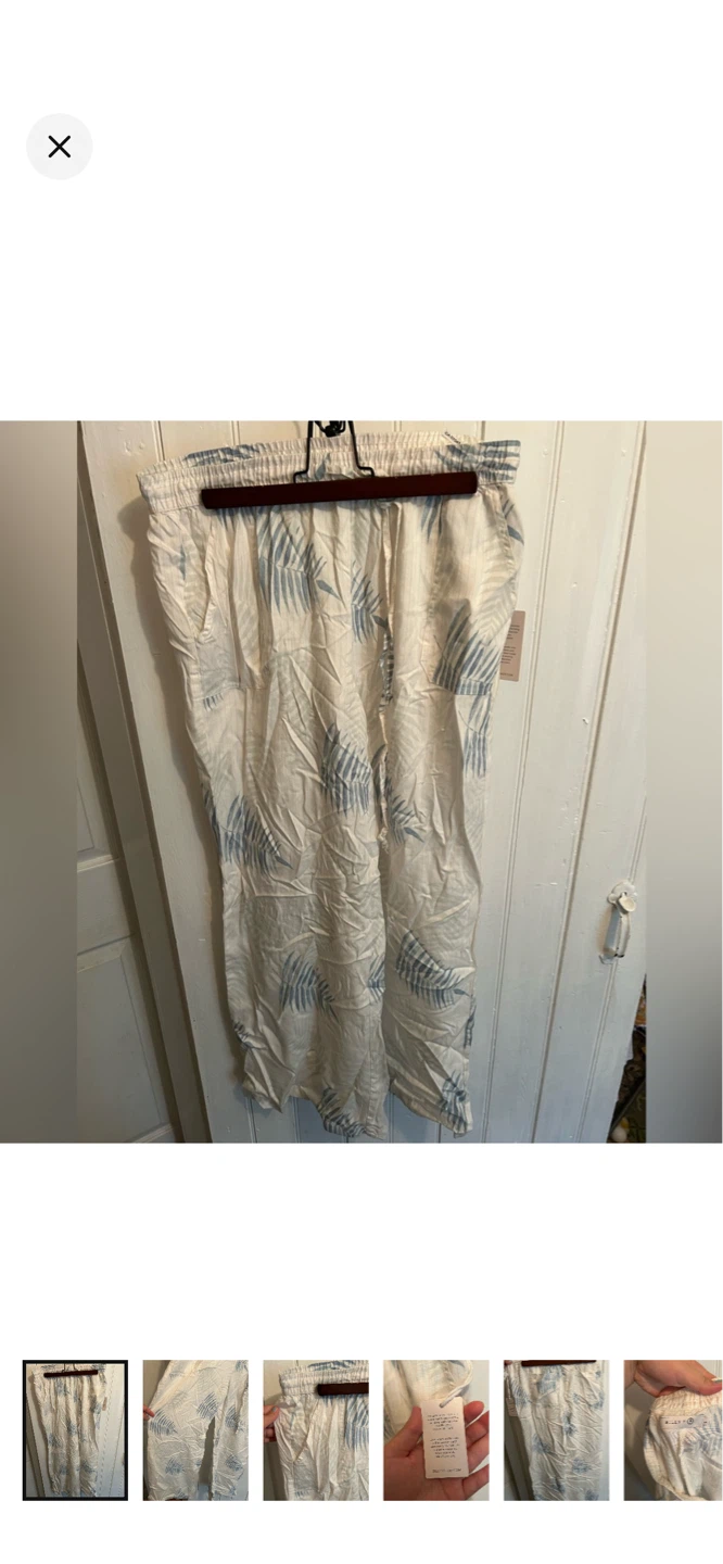 Billy T Shop Palm Leaf Print Lounge Pants Women's Size Medium