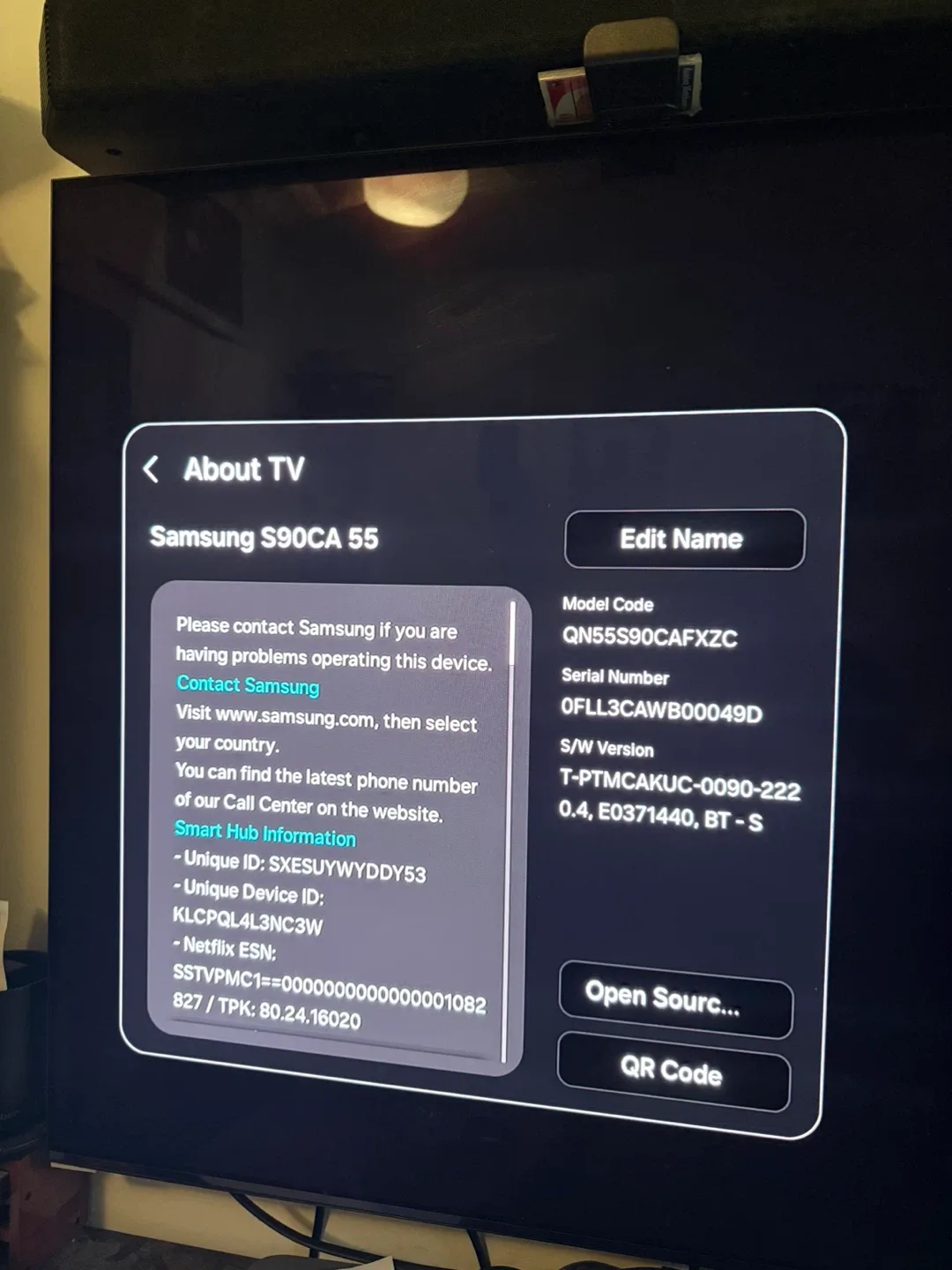 Samsung S90CA 55" QD-OLED 4K TV - photo 2