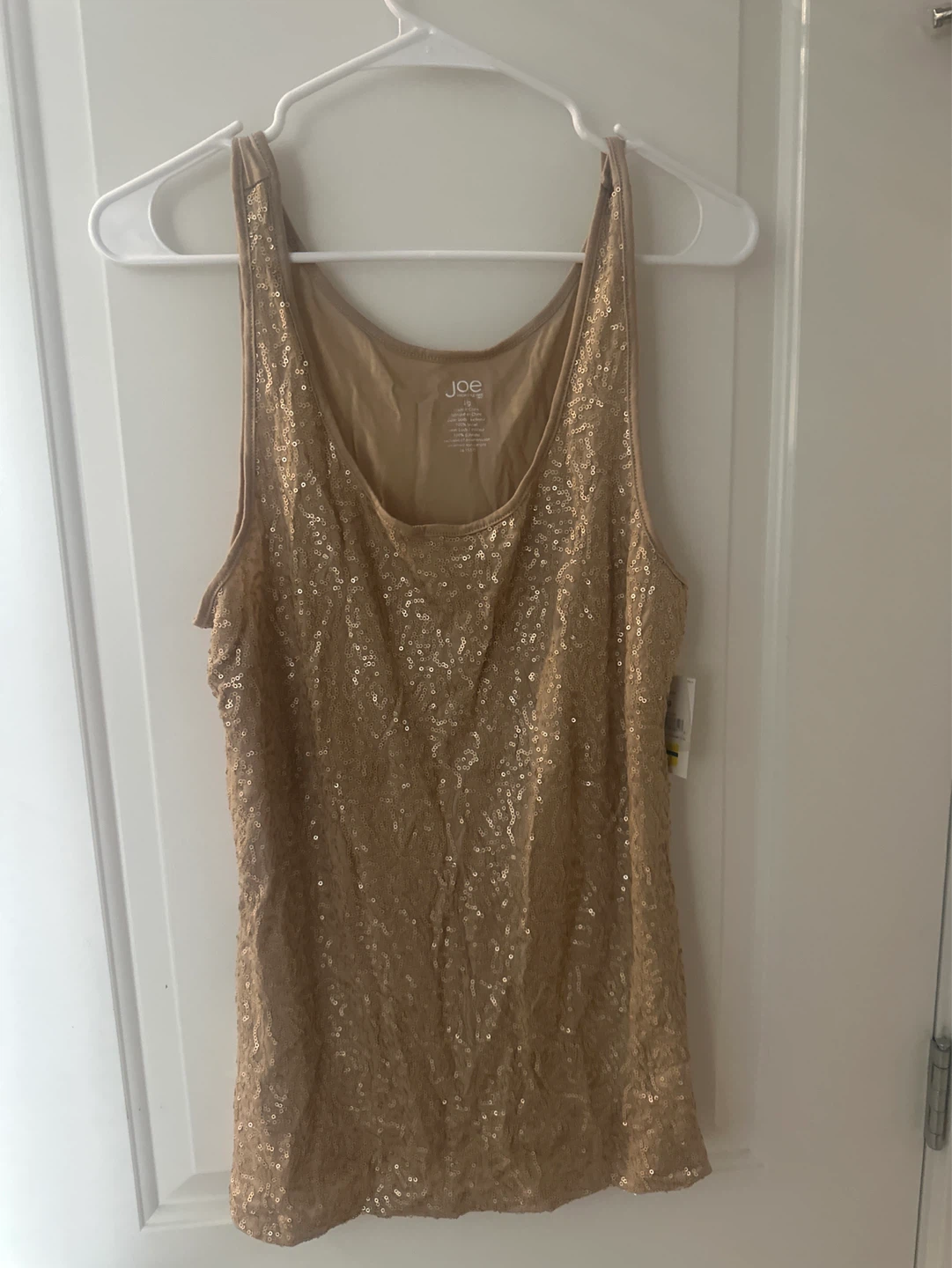 Joe Fresh Sequin Tank Top - Gold - Size L
